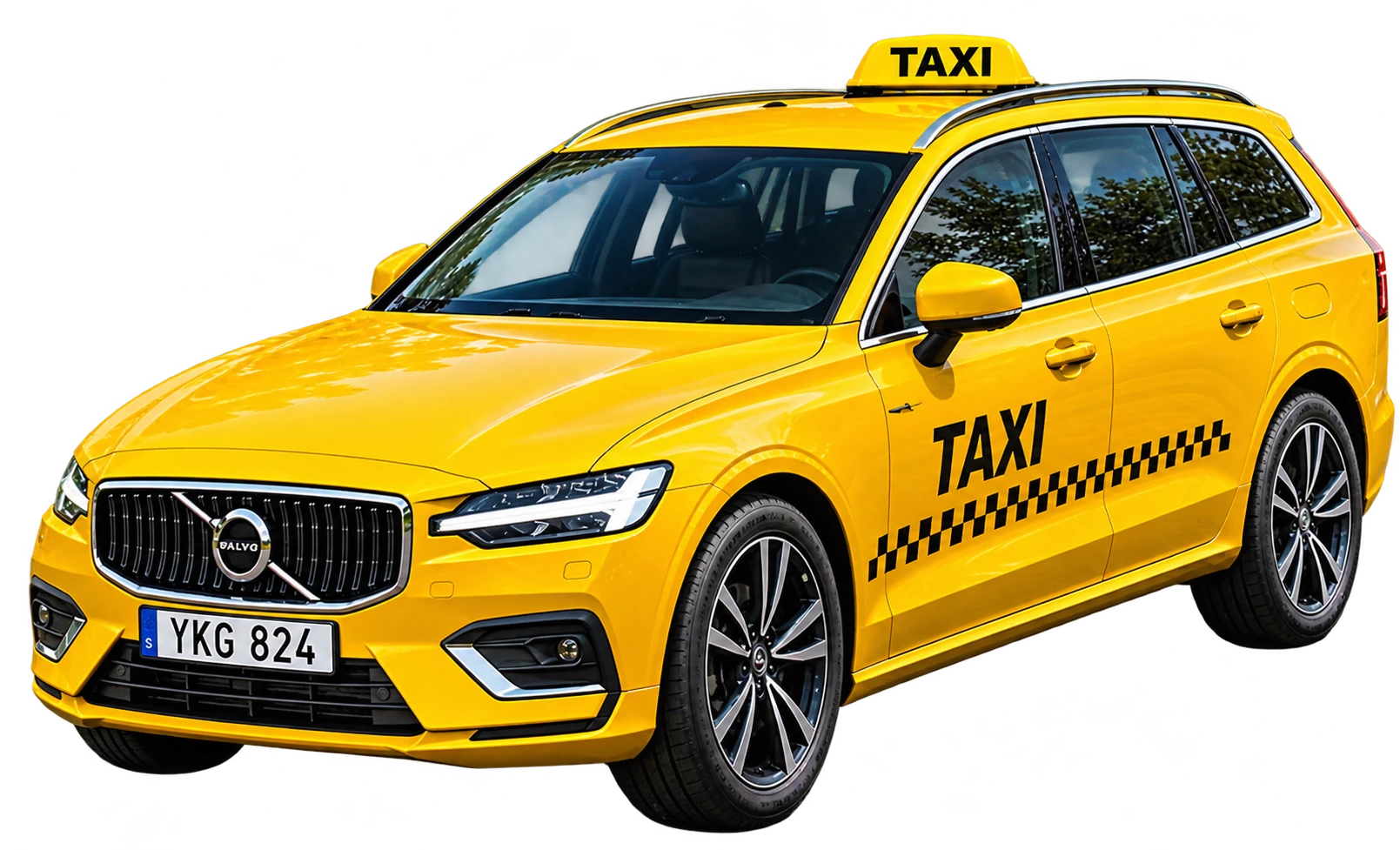 Gul taxi, redo att köra